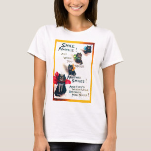 Camiseta Sorria, Gato Negro, Louis Wain