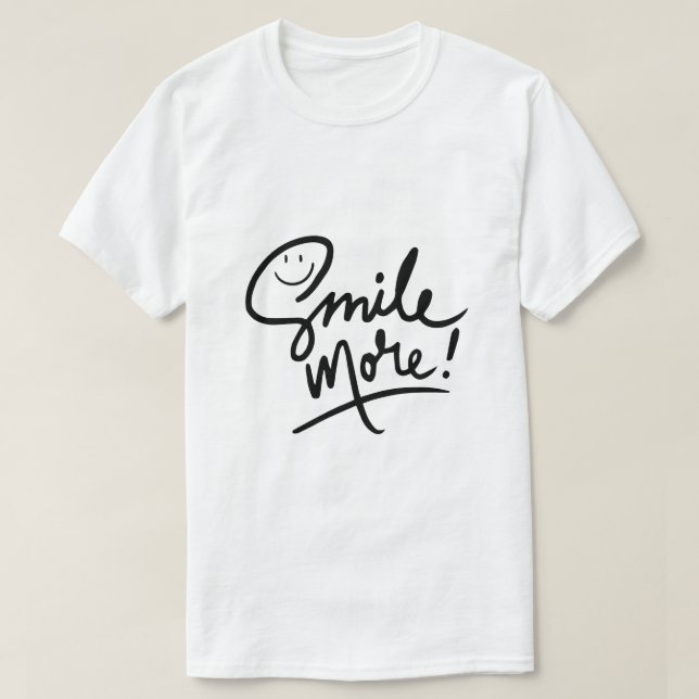 Camiseta Sorria Mais – Tipografia Positiva (Frente do Design)