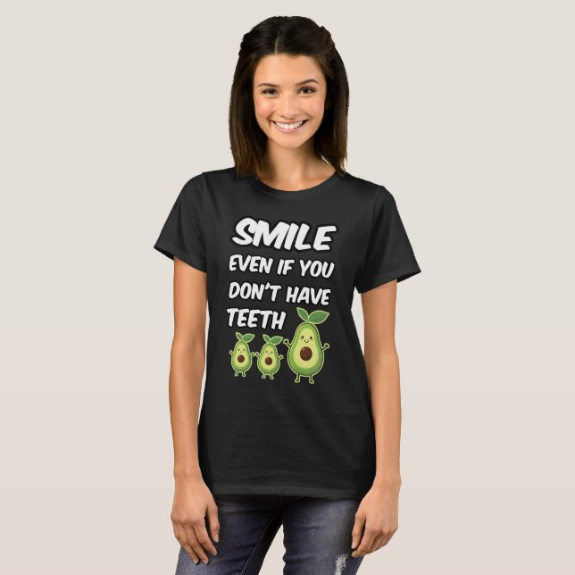 Camiseta Sorria mesmo se você não tem dentes (Frente Completa)