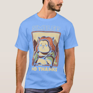 Camiseta Sorria sem Obrigados Monalisa Cat por Tobe Fonseca