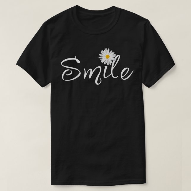 Camiseta Sorria Shasta Daisy Flower Design (Frente do Design)
