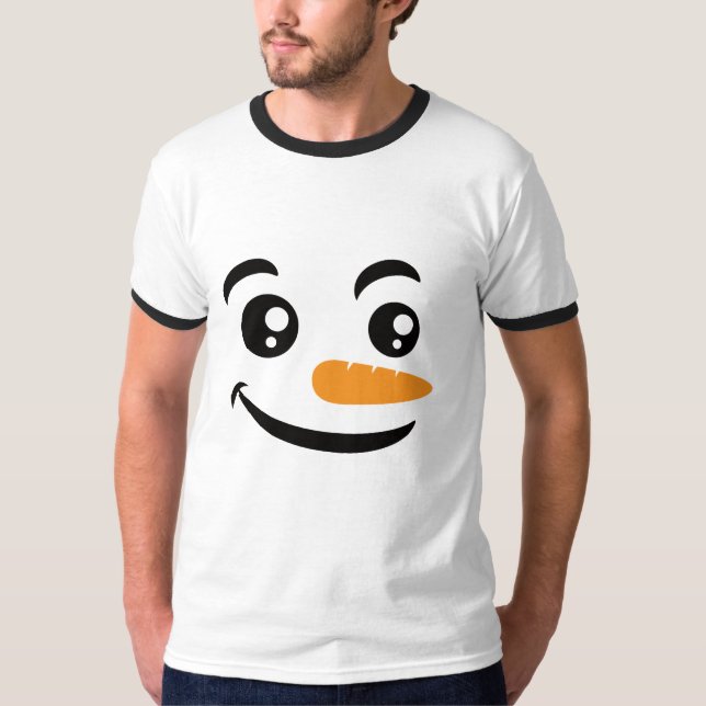Camiseta Sorrindo Cara de Snowman (Frente)