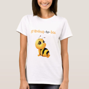 Camiseta Sorrindo Chá de fraldas De Abelhas Vovó Para Ser C