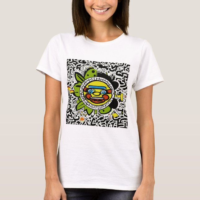 Camiseta "Sorrindo Design de girassol - Brilhe seu (Frente)