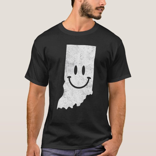 Camiseta Sorrindo Em U2013 Indiana Happy Face (Frente)