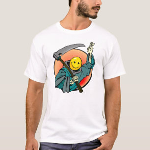 Camiseta Sorrindo Emoji Grim Reaper