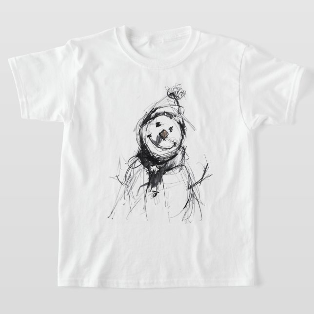 Camiseta Sorrindo Feliz Snowman (Postura )