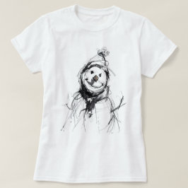 Camiseta Sorrindo Feliz Snowman