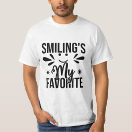 Camiseta Sorrir é meu favorito, sorrir é meu favorito