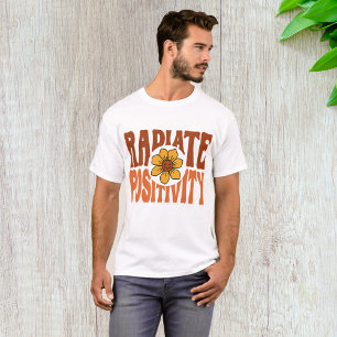Camiseta Sorrir Flor Retro Radiar Positividade