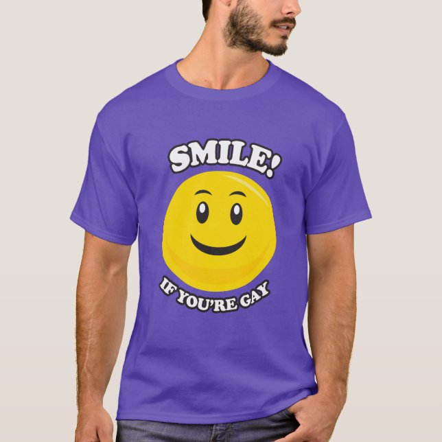 CAMISETA SORRISA SE VOCÊ É GAY (Frente)