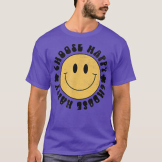 Camiseta Sorriso Amarelo Rosto Sorridente Escolha Feliz Fel