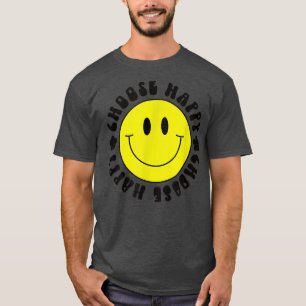 Camiseta Sorriso Amarelo Rosto Sorridente Escolha Feliz Fel