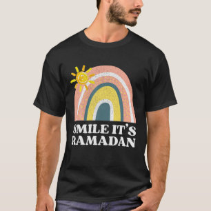 Camiseta Sorriso Arco-íris É o Ramadan Mubarak