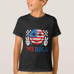 Camiseta Sorriso Cara Rocha Bandeira Americana Patriótica 4