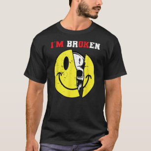 Camiseta Sorriso Confuso Sou uma Doença Invisível Quebrada