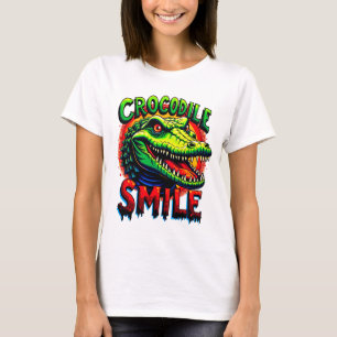 Camiseta "Sorriso crocodilo alegre - Divertido e Whimical
