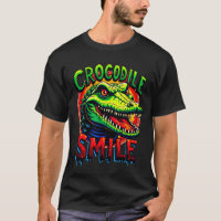 "Sorriso crocodilo alegre - Divertido e Whimical