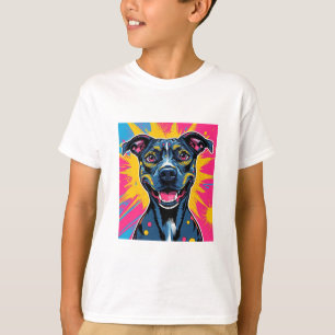 Camiseta Sorriso de arte pop - O poder de um cachorro feliz
