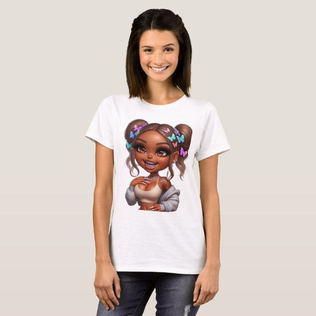 CAMISETA SORRISO DE BONECA CHIBI (Frente Completa)