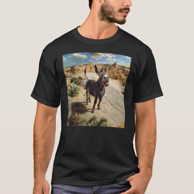 Camiseta Sorriso de burro, Arizona de Oatman, Rota 66 (Frente)