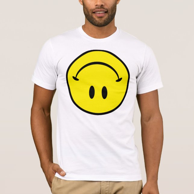 Camiseta Sorriso de cabeça para baixo grande (Frente)