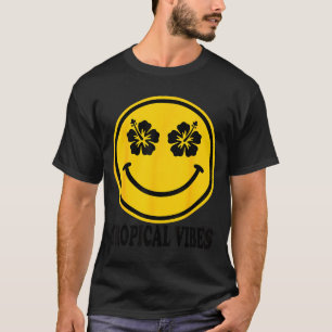 Camiseta Sorriso de flor de hibisco praia tropical vibraçõe