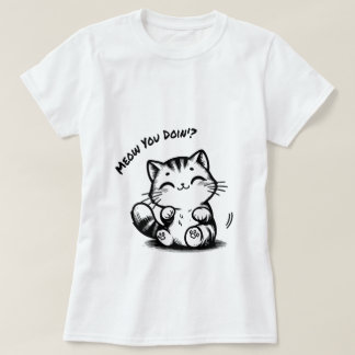 Camiseta Sorriso de Gatinho: Tee Gato Bonito