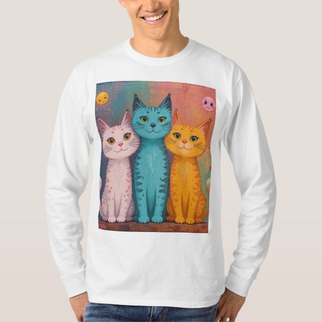 Camiseta sorriso de gatos (Frente)