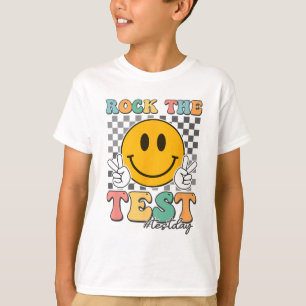 Camiseta Sorriso de Groovy no Dia de Teste Cheio de Rock