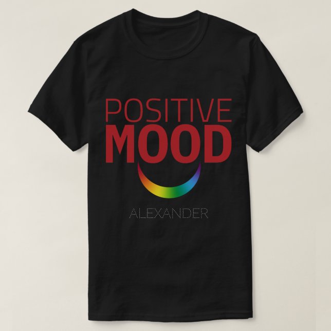 Camiseta Sorriso de humor positivo Olhos vermelhos GAY LGBT (Frente do Design)