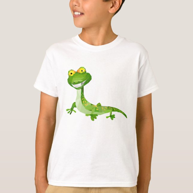Camiseta sorriso de lagarto cortado (Frente)