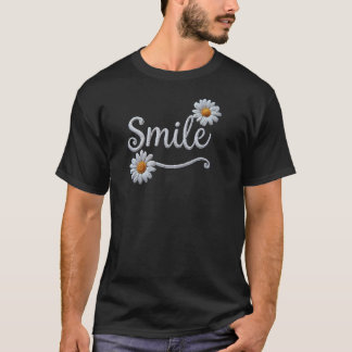 Camiseta Sorriso de Margarida Bordado – Tipografia Cursiva