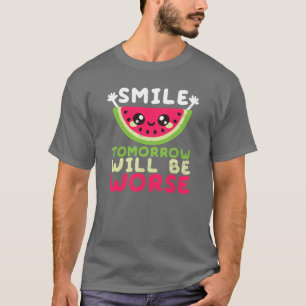 Camiseta sorriso de melancia engraçado