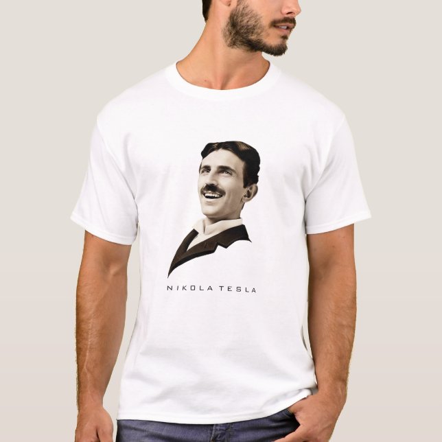 Camiseta Sorriso de Nikola Tesla (Frente)