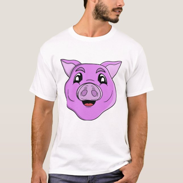 Camiseta Sorriso de Porco Roxo (Frente)