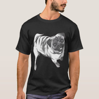 Camiseta sorriso de pug