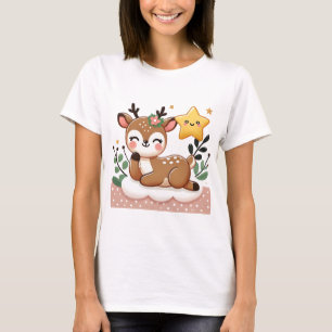 Camiseta Sorriso de veado bonito