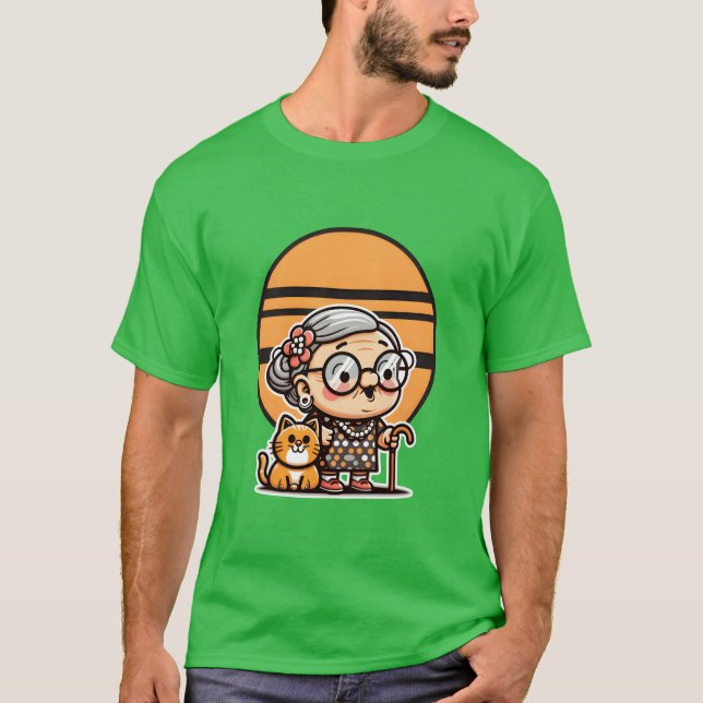 Camiseta Sorriso e garota de gatos (Frente)