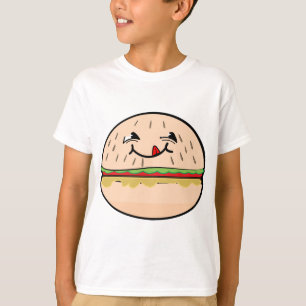 Camiseta Sorriso engraçado do Hamburger