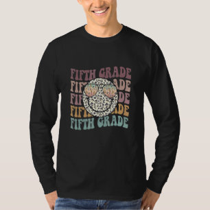 Camiseta Sorriso Groovy da Quinta Série Cara Retro Professo