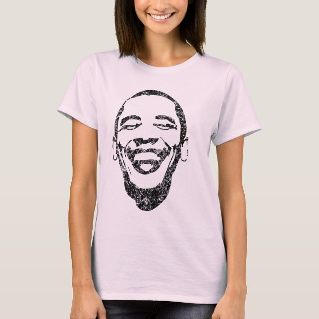 Camiseta Sorriso Infeccioso Obama Longa Sessão T (Frente)