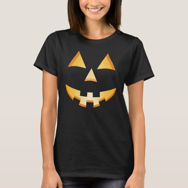Camiseta Sorriso Jack O Lanterna Halloween Pumpkin Esculpid (Frente)