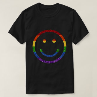 Camiseta Sorriso LGBT do Orgulho Arco-Íris