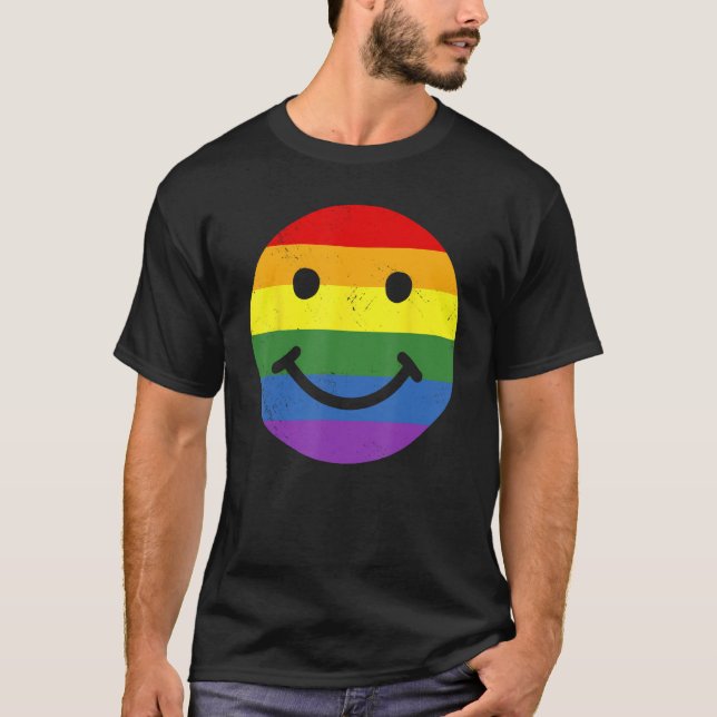 Camiseta Sorriso LGBTQ para Igualdade de orgulho gay (Frente)
