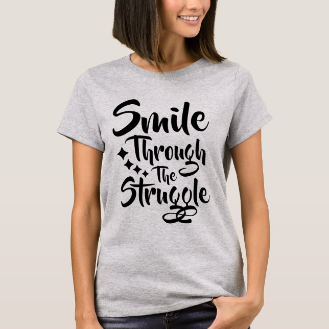 Camiseta Sorriso - Mensagem Positiva T-Shirt (Frente)