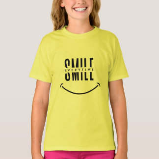 Camiseta Sorriso Negro E Branco Engraçado Toda Vez Que Cami