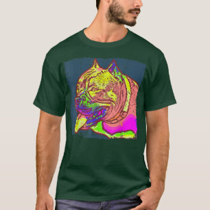 Camiseta Sorriso Pitbuloso Colorido, Cachorro É Amor, Retro