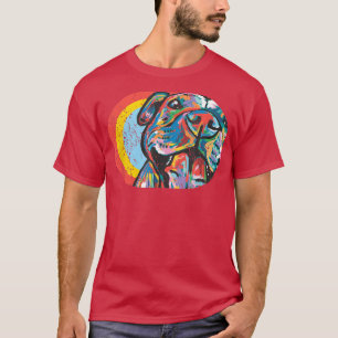 Camiseta Sorriso Pitbuloso Colorido, Cachorro É Amor, Retro
