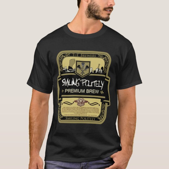 Camiseta Sorriso polidamente fermentação superior (Frente)